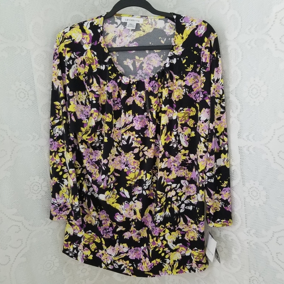 Liz Claiborne Tunic Blouse - Picture 7 of 9